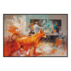 Fancy Artwork Canvas Wall Art :Dynamic Spontaneous Splashes Fiery Reds - Photo