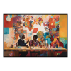Fancy Artwork Canvas Wall Art :Bold Contrasts Intricate Details Showcase Abst - Photo