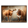 Fancy Artwork Canvas Wall Art :Two Bonsmara Cattle Standing - Photo