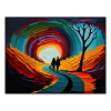 Fancy Artwork Canvas Wall Art :Loves Journey Acrylic Abstract - Photo