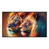 Fancy Artwork Canvas Wall Art :Two Male Lions - Photo