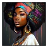 Fancy Artwork Canvas Wall Art :Beautiful African Woman - Photo