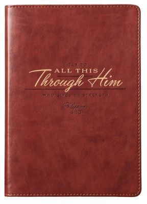 Photo of Christian Art Gifts Inc I Can Do All This - Philippians 4:13 Classic Luxleather Journal