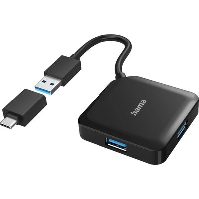 Photo of Hama 200116 4-Port USB3.2 Gen1 USB Hub includes USB-C Adapter