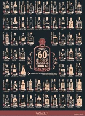 Photo of Ginsanity A4 Poster - 60 Gins Before You Turn 60