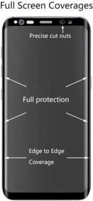 Photo of Tuff Luv Tuff-Luv Full Screen Curved 3D Tempered Glass Screen Protector for Samsung Galaxy S8