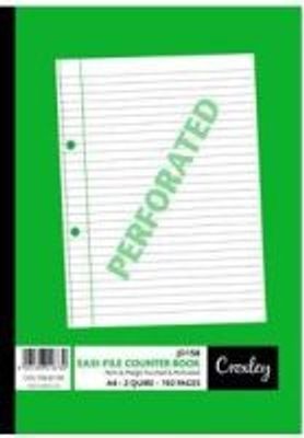 Photo of Croxley JD158 A4 Easifile Counter Book - Punched & Perforated - Feint Line & Margin