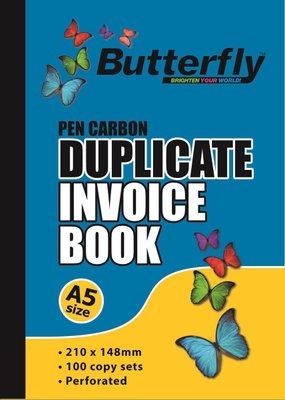 Photo of Classic Books Butterfly Duplicate Book Invoicd 200 Sheets 2 Pack