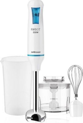 Photo of Mellerware Robot 500 Inox - Stainless Steel Single Speed Stick Blender with Attachments