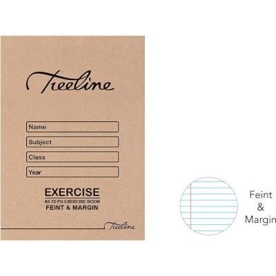Photo of Treeline A5 Feint and Margin Exercise Book - Feint Line & Margin