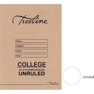 Photo of Treeline Unruled College Exercise Book "