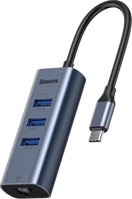 Photo of Baseus Enjoyment Series USB-C to 3 USB-A 3.0 Ethernet Dongle Hub