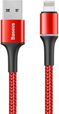 Photo of Baseus 2m - 1.5A Halo Colour LED USB Type-A 2.0 to Lightning Cable - Red
