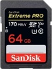 SanDisk Extreme PRO 64GB SDXC Class 10 64GB 170MB/s/90MB/s V30 U3 Photo