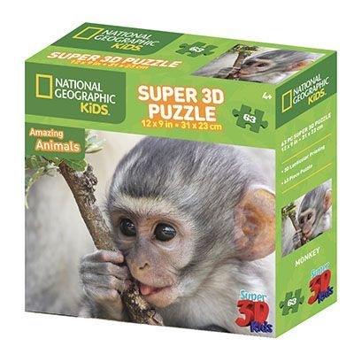 Photo of National Geographic Kids Monkey Super 3D Puzzle