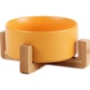 Haus Republik Small Ceramic Bowl with Wooden Stand - Yellow Photo