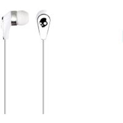 Photo of Skullcandy 50/50 White and Chrome Earbuds with In-Line Mic