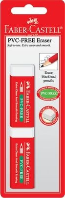 Photo of Faber Castell Faber-castell Blister Of 2 piecess Pvc Free Eraser 7095