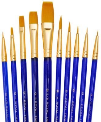 Photo of Royal Brush Golden Taklon Value Brush Pack