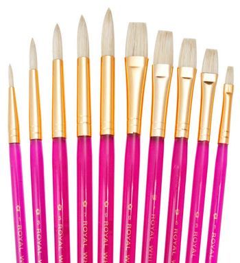 Photo of Royal Brush White Bristle Value Pack/golden Bristle Value Brush Pack