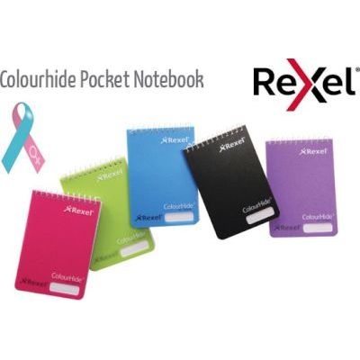 Photo of Rexel ColourHide Pocket Notebook - 60gsm - Feint Ruled