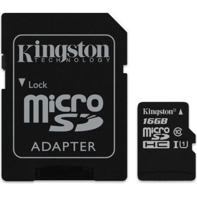 Photo of Kingston Canvas SDHC UHS-I U1 Micro SD Memory Card with SD Adapter