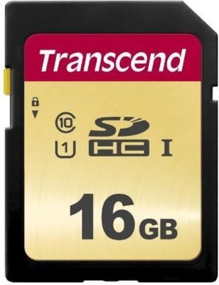 Photo of Transcend 16GB UHS-I SD memory card Class 10 U1 MLC NAND flash 32 x 24 2.1 mm