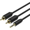 UNITEK Y-C938BK audio cable 1.5 m 3.5mm 2 x RCA Black 3.5MM AUX to Cable 1.5m Photo