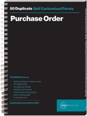 Photo of Rbe Inc RBE A5 Purchase Order Duplicate Spiral Bound Book