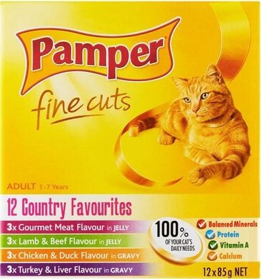 Photo of Pamper Fine Cuts Country Favourites - Cat Food Pouch Multi-pack