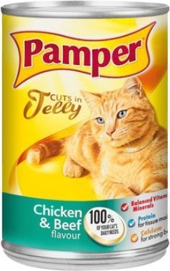 Photo of Pamper Cuts in Jelly - Chicken and Beef Flavour Tinned Cat Food
