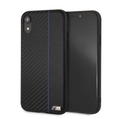 Photo of BMW - M Collection Hard Case Blue Stipe iPhone XR Black