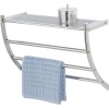 WENKO 1-Shelf 3-Rail Wall Rack - Exclusive Pescara Range - Chrome Photo