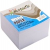 Butterfly Memo Cube Paper Refill - White Photo