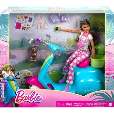 Photo of Barbie Fashionistas Travel Doll and Scooter Playset