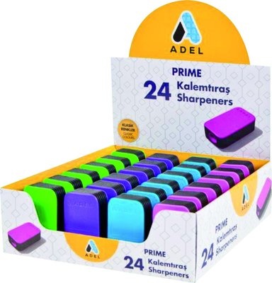 Photo of Adel Prime 1 Hole Sharpener - Black Layered Assorted Colours
