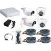 HikVision 4Ch 1MP Bullet Dome Combination Security Camera Kit With Ready-Made Cable Photo