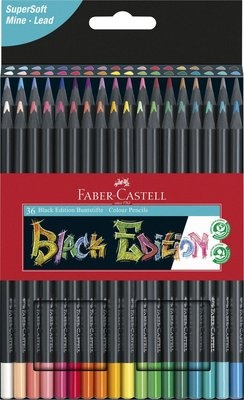 Photo of Faber Castell Faber-Castell Black Edition Colour Pencils - in Cardboard Wallet