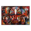 Fancy Artwork Canvas Wall Art :Bold Patterns Vibrant Colors Intertwine - Photo