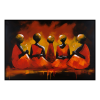 Fancy Artwork Canvas Wall Art :Bold Strokes Vibrant Reds Oranges Merge - Photo
