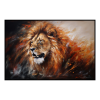 Fancy Artwork Canvas Wall Art :Male Lion Abstract Painting - Photo