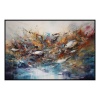 Fancy Artwork Canvas Wall Art :Through Abstract Shapes Vibrant Hues - Photo