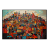 Fancy Artwork Canvas Wall Art :Fusion of Vibrant Abstract Shapes - Photo