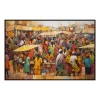 Fancy Artwork Canvas Wall Art :Vibrant Splashes Color Dance Across Canvas - Photo