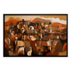 Fancy Artwork Canvas Wall Art :Through Harmonious Blend Colors Abstract - Photo