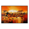 Fancy Artwork Canvas Wall Art :Abstract Representation Rural African Life - Photo