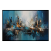 Fancy Artwork Canvas Wall Art :Golden Melody Is Visually Stunning Abstract - Photo
