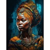 Fancy Artwork Canvas Wall Art :Beautiful Black African Woman - Photo