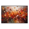 Fancy Artwork Canvas Wall Art :Vibrant Bursts Color Various Shades Red - Photo