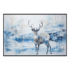 Fancy Artwork Canvas Wall Art :Serene Shades Blue White Blend Together - Photo